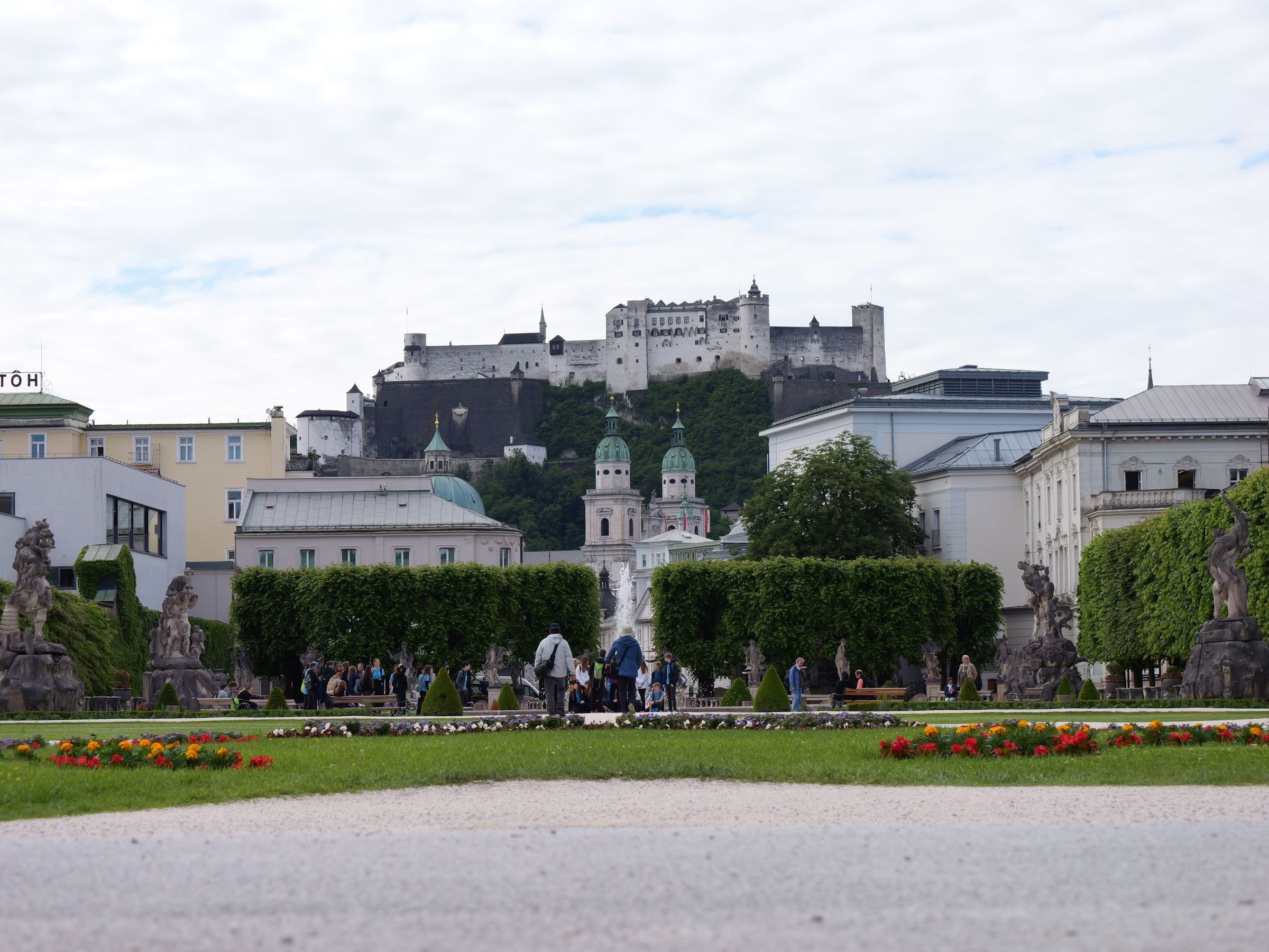 Salzburg's fortress seen from the Mirabell Gardens