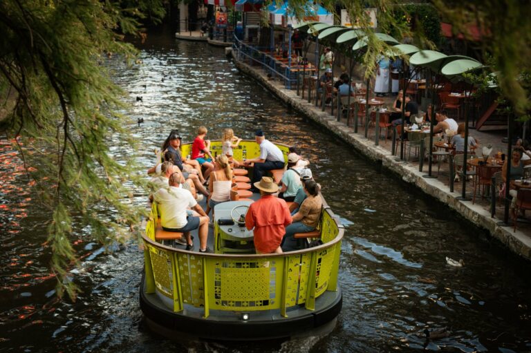 A boat tour on the San Antonio River Walk