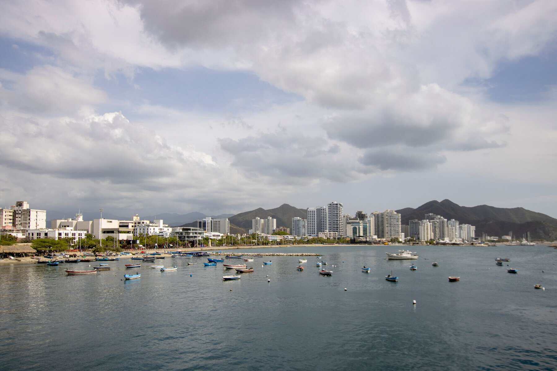 The bay and city of Santa Marta, Colombia