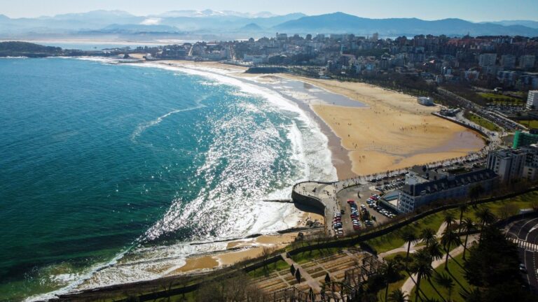 Santander's coastline from above