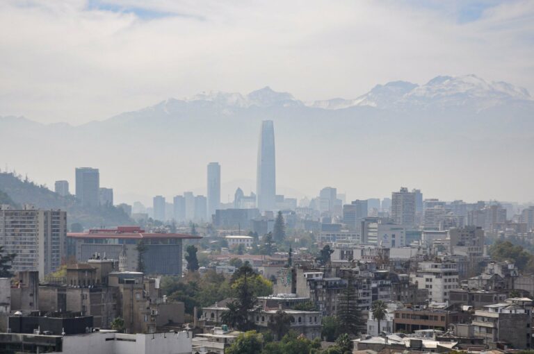 Santiago with the Andes behind, Chile