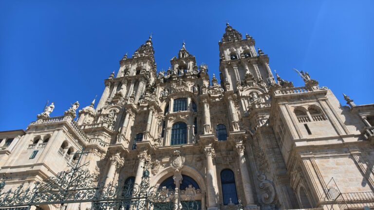 The facade of Santiago de Compostela Cathedral