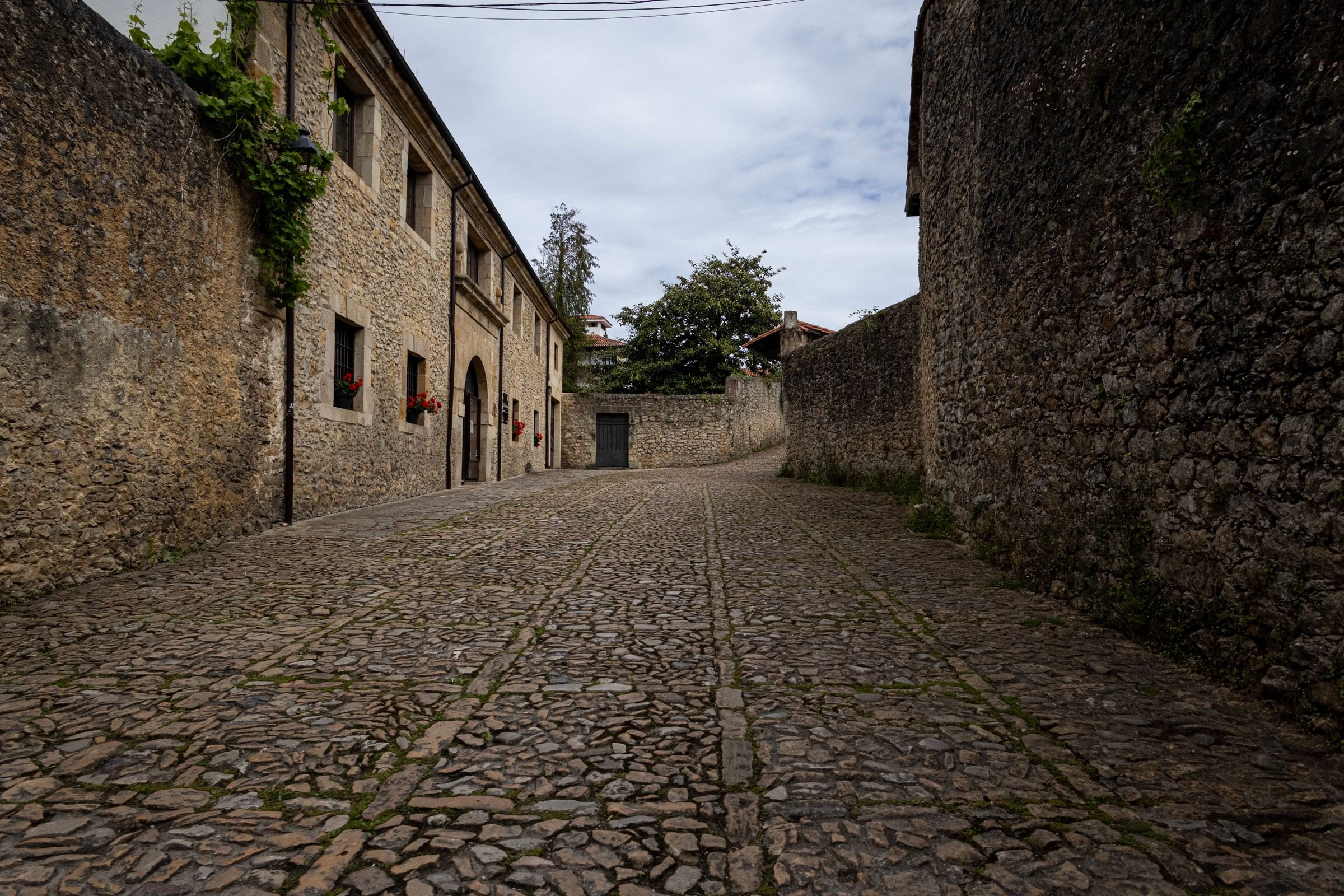 A cobbled street in Santillana del Mar