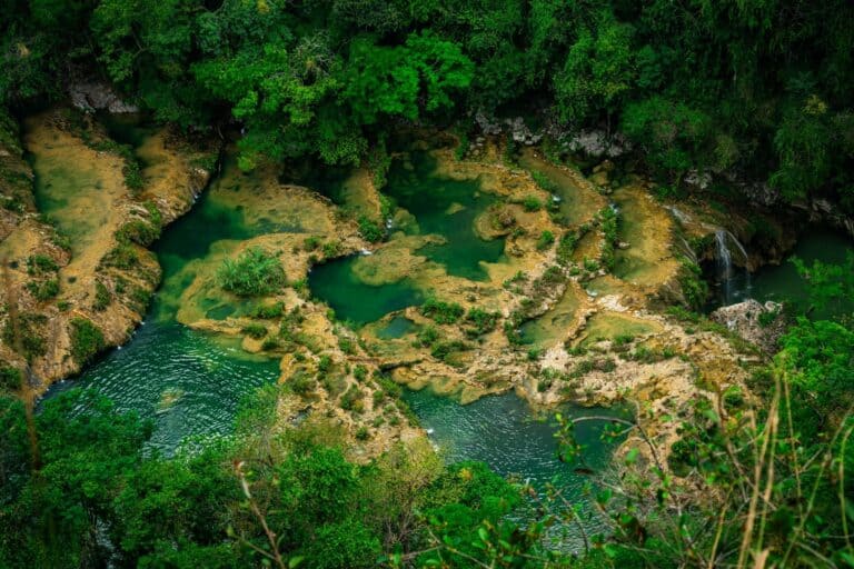 The turquoise pools of Semuc Champey, Guatemala