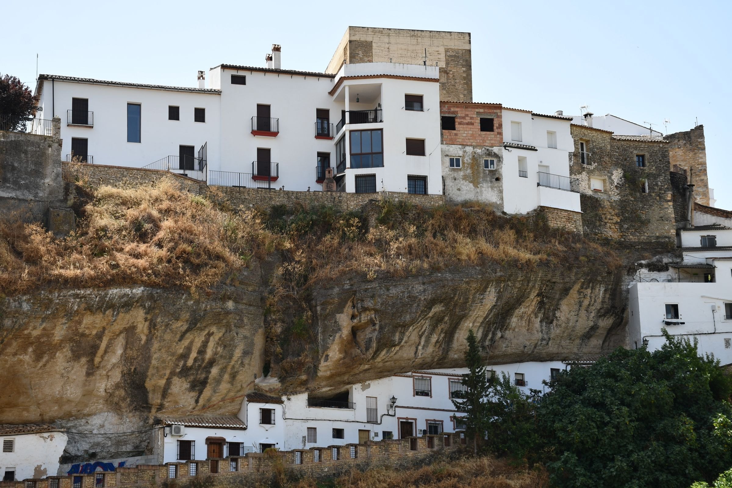 Houses built under the cliffs of Setenil de las Bodegas
