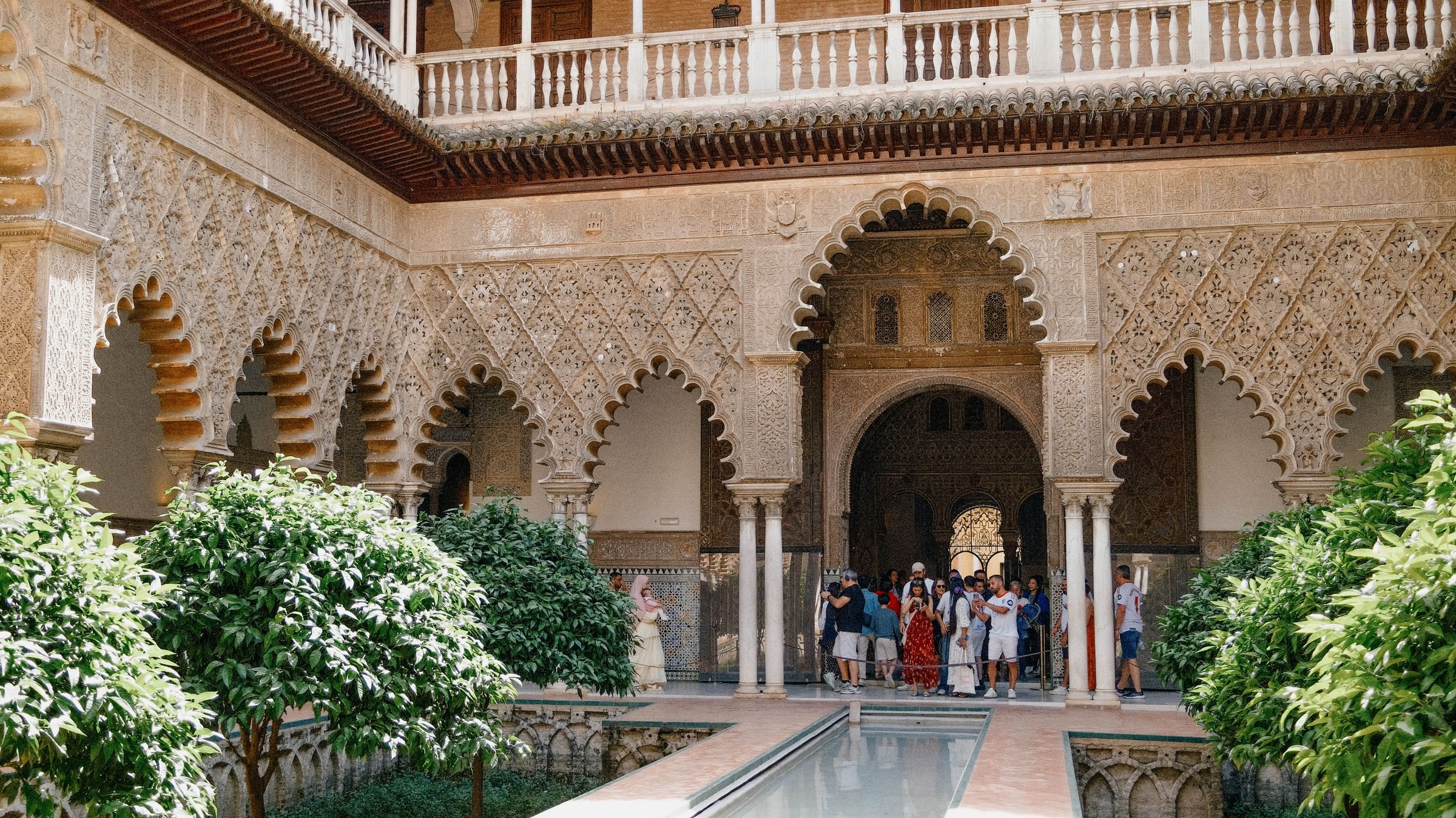 A courtyard in the Real Alcázar of Seville