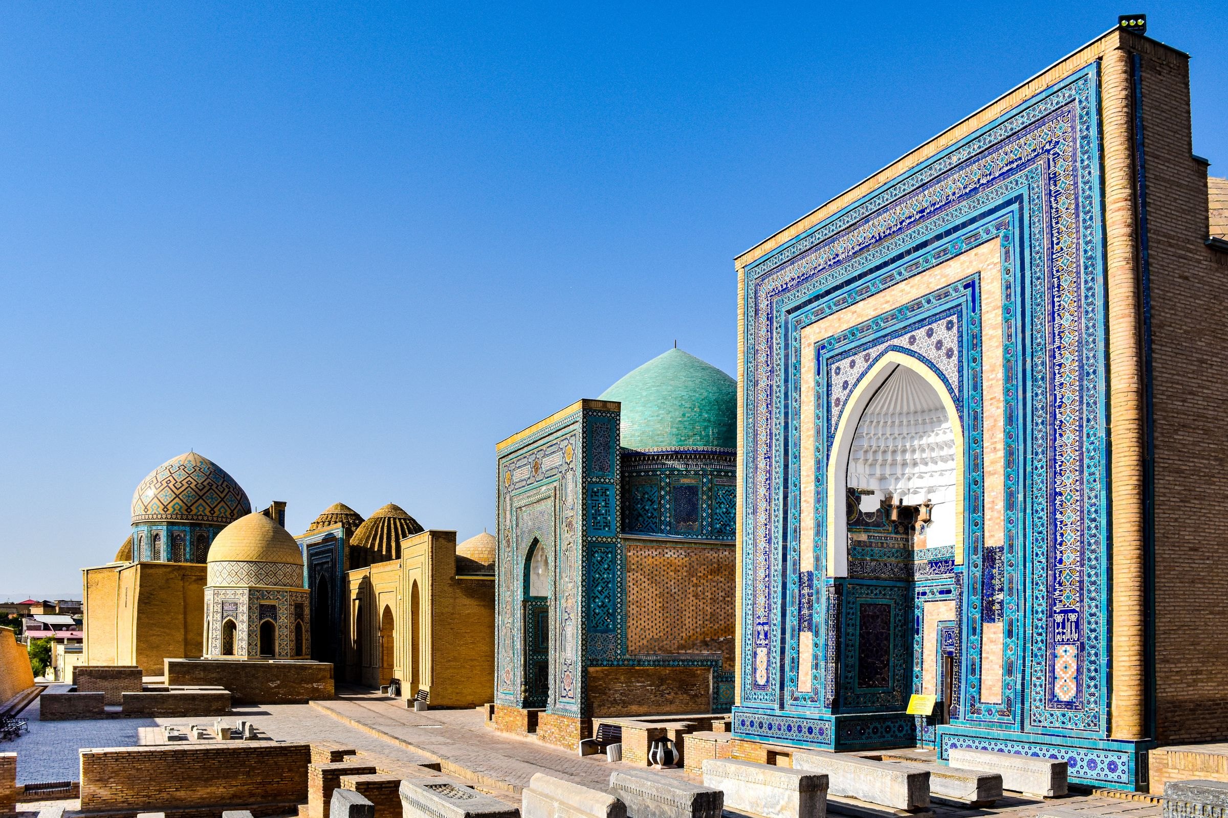 The mosaics and domes of the Shah-i-Zinda