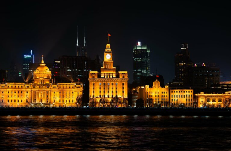 The Bund in Shanghai at night