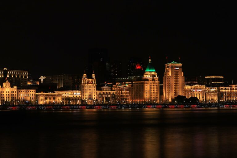 Shanghai's Bund lit up at night