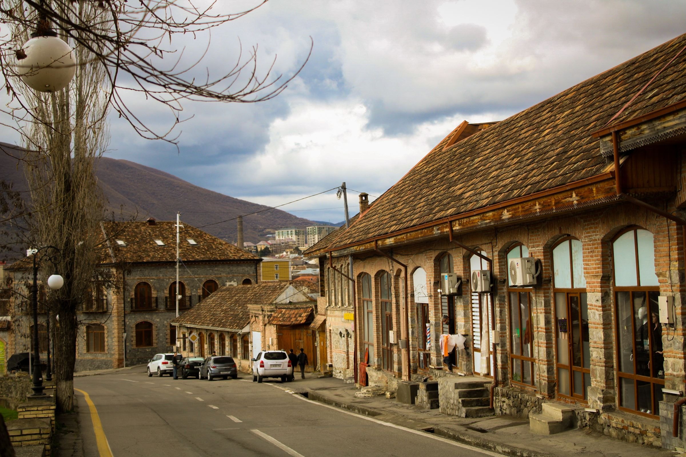 A street of old houses in Sheki