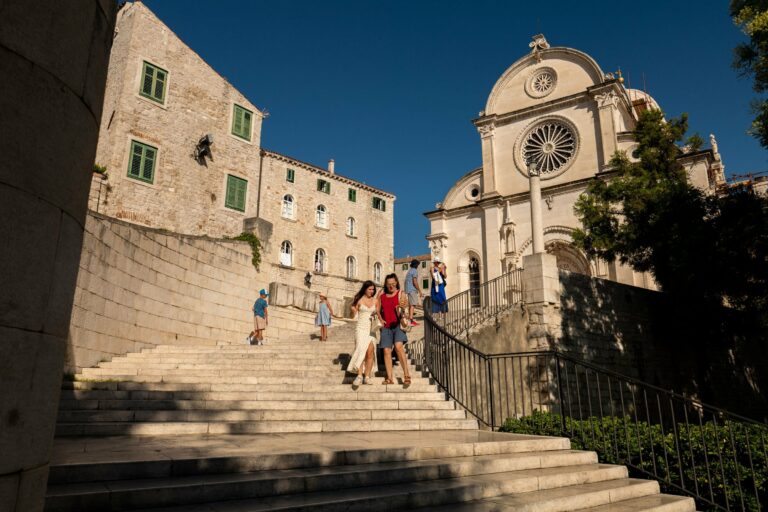 The steps to St James' Cathedral in Šibenik