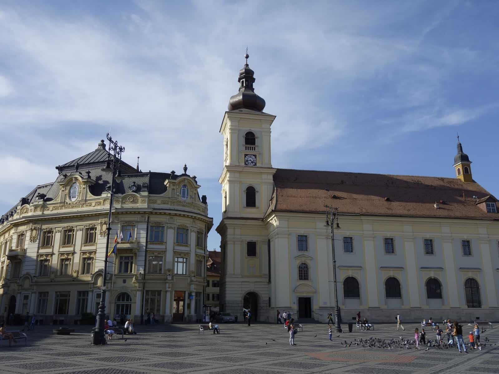 The Great Square in Sibiu, Romania