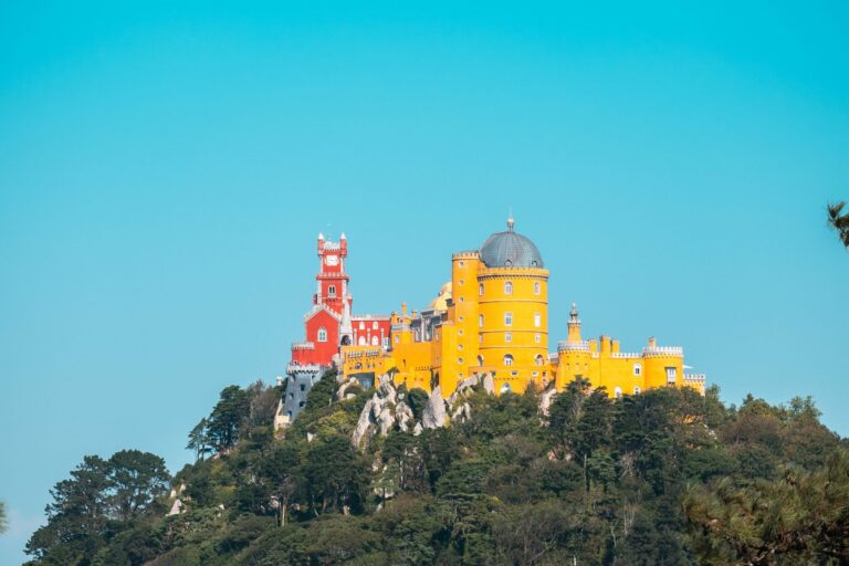 Pena Palace on its hilltop in Sintra