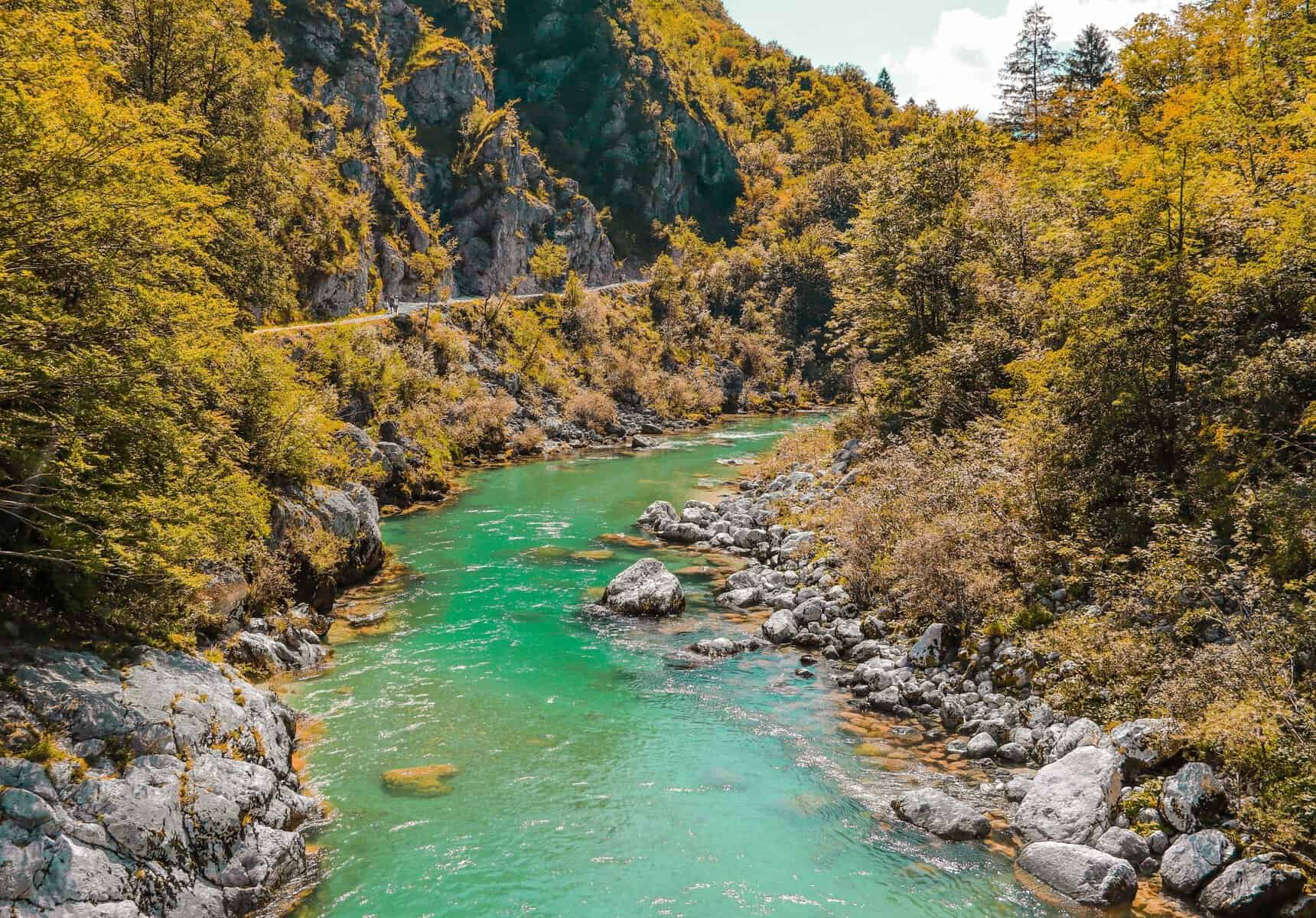 The emerald Soča River, Slovenia
