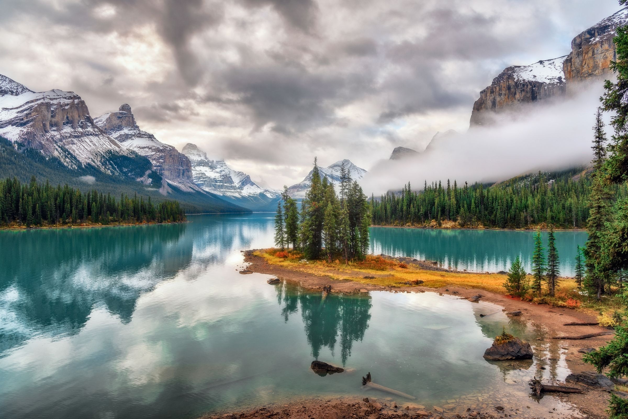 Spirit Island on Maligne Lake