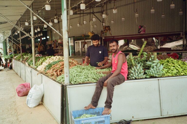 A vegetable market stall in Sri Lanka