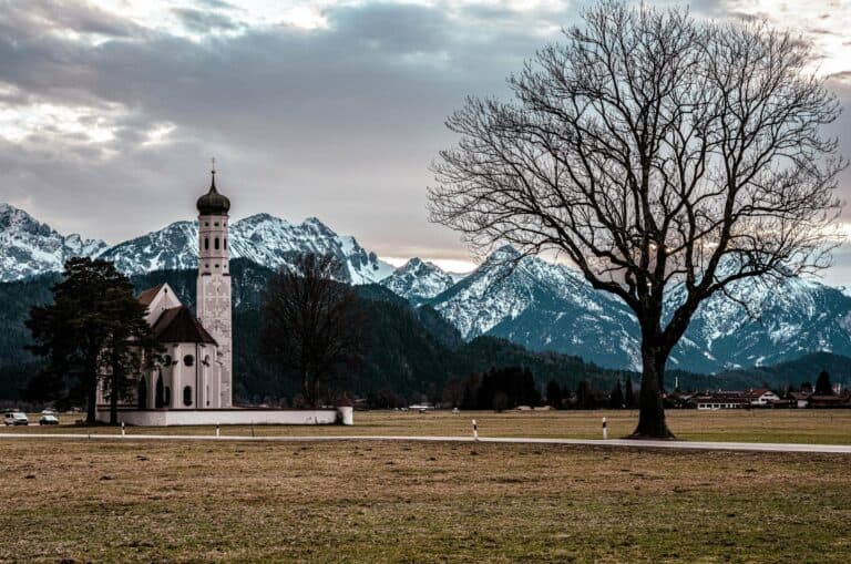St Coloman Church near the Bavarian Alps, Schwangau