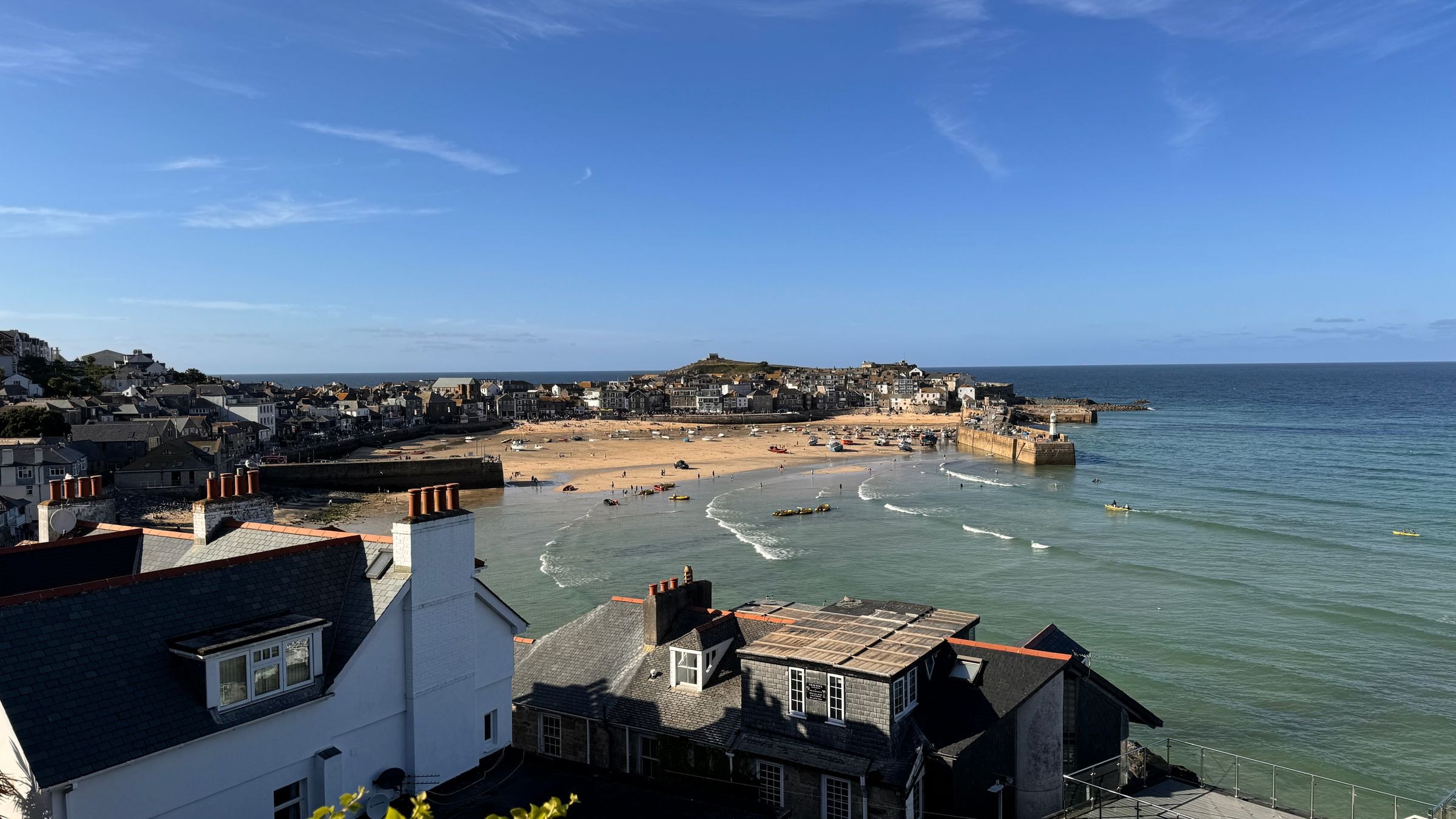 St Ives harbour and beach
