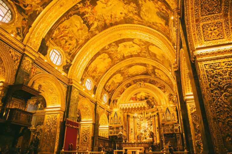 The Baroque interior of St John's Co-Cathedral