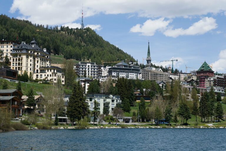 St Moritz and its lake