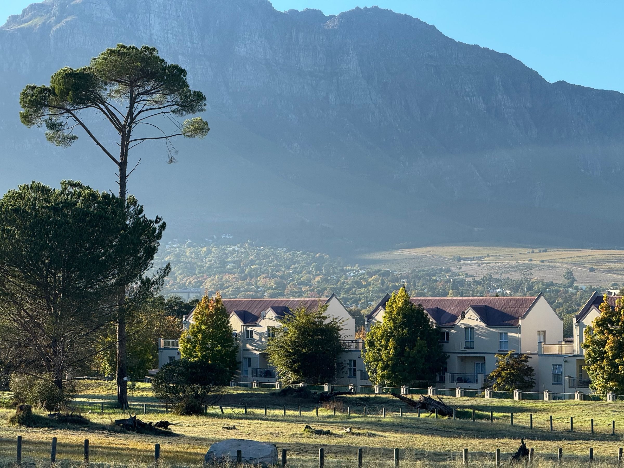 Stellenbosch below its mountain