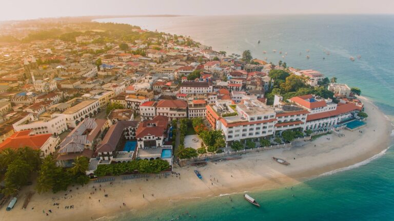 Stone Town on the coast of Zanzibar
