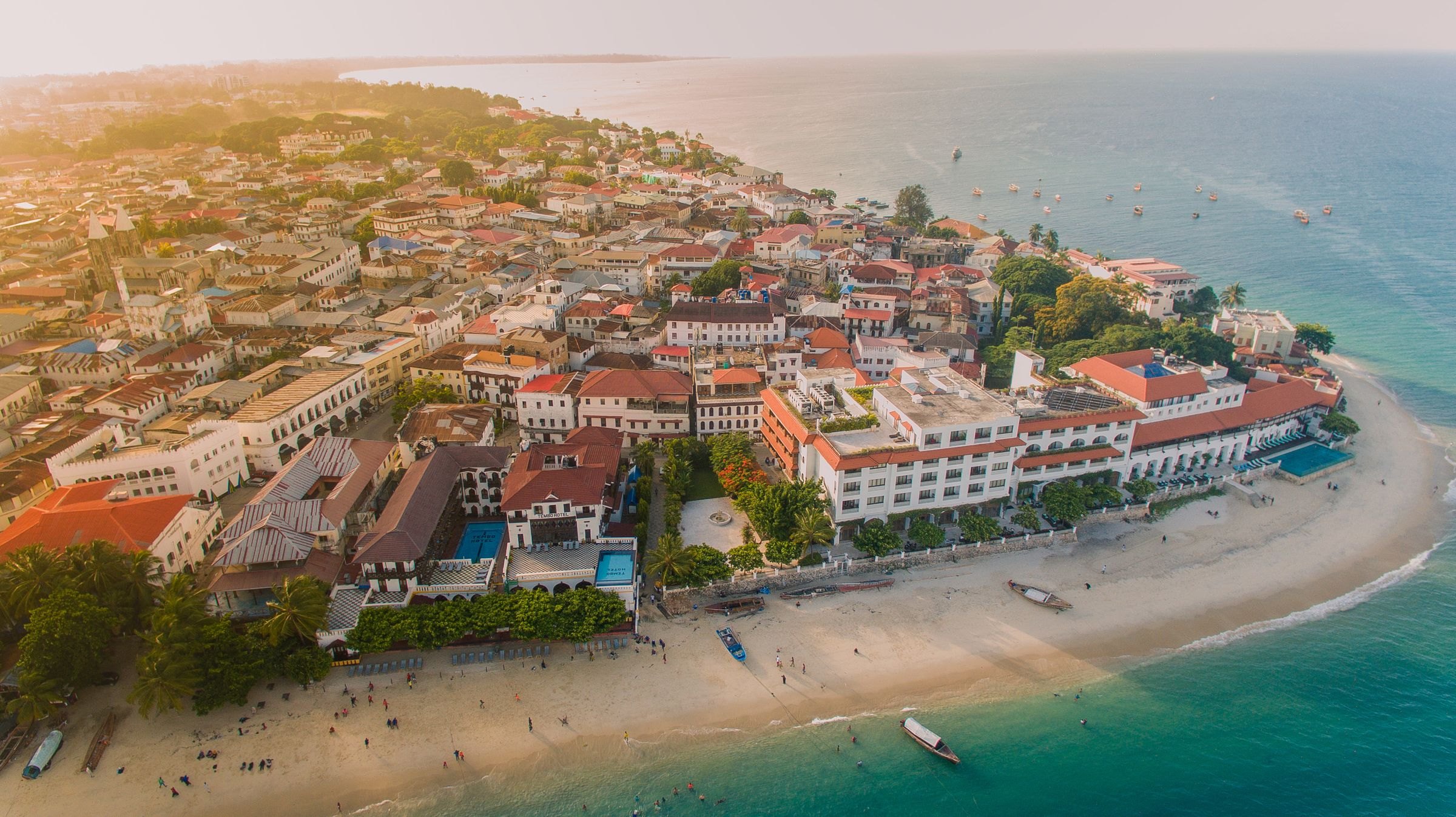 Stone Town on the coast of Zanzibar