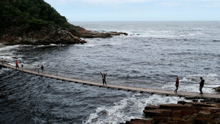 The suspension bridge at Storms River Mouth, Tsitsikamma