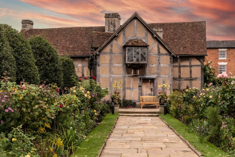 A Tudor house and garden in Stratford-upon-Avon