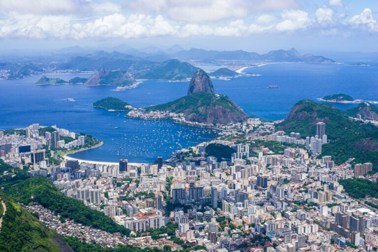 Sugarloaf Mountain and Rio de Janeiro from above