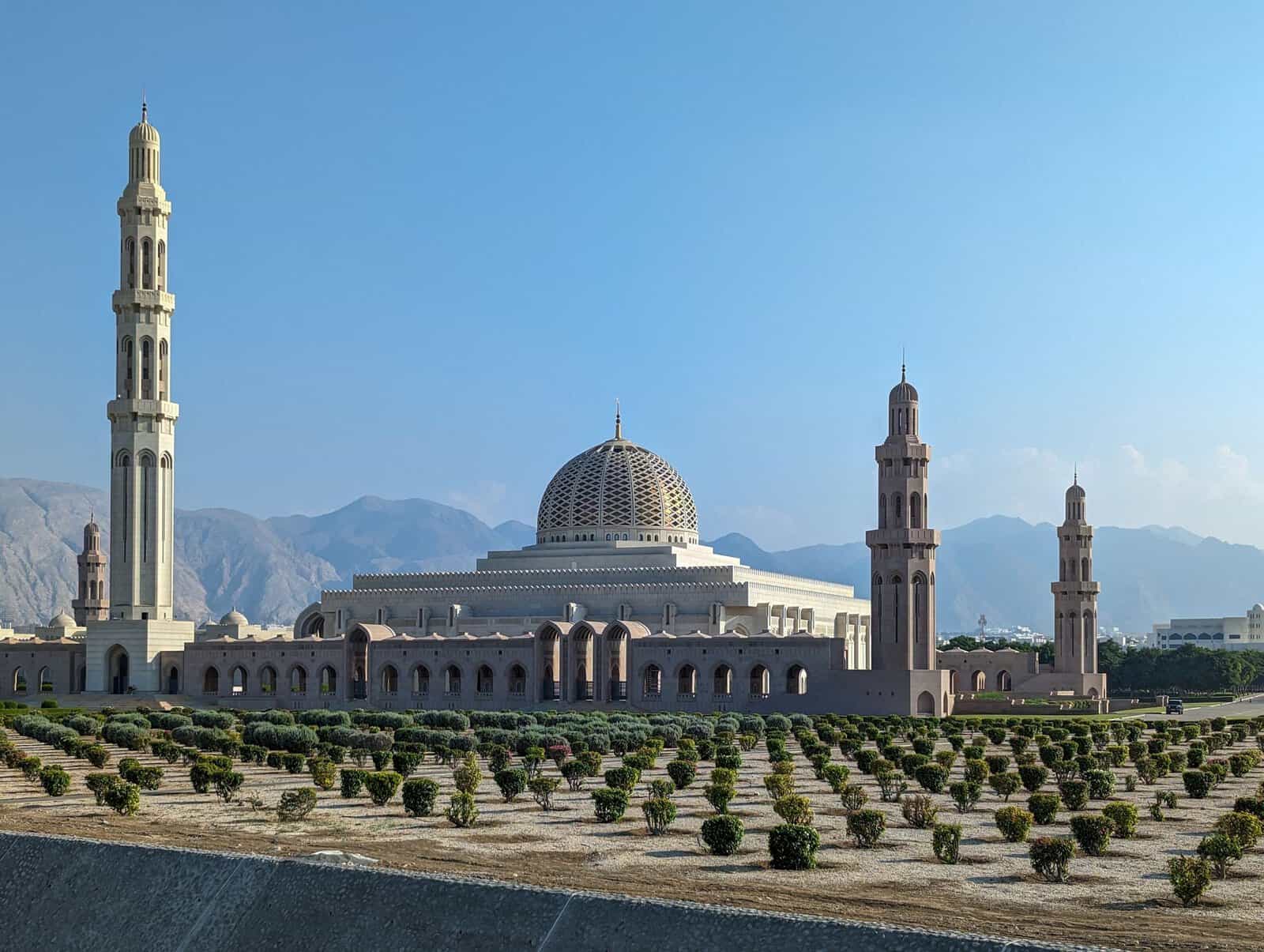 The Sultan Qaboos Grand Mosque in Muscat, Oman