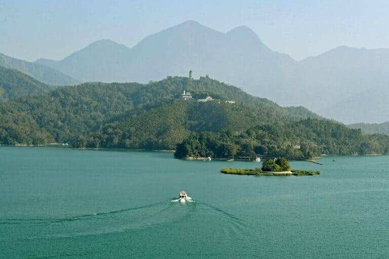 A boat on Sun Moon Lake, Taiwan