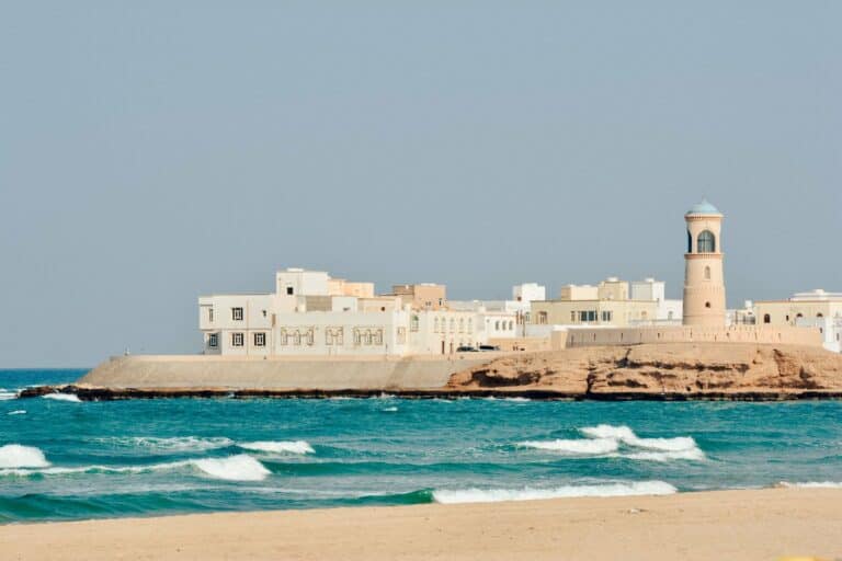 The lighthouse and old town of Sur, Oman