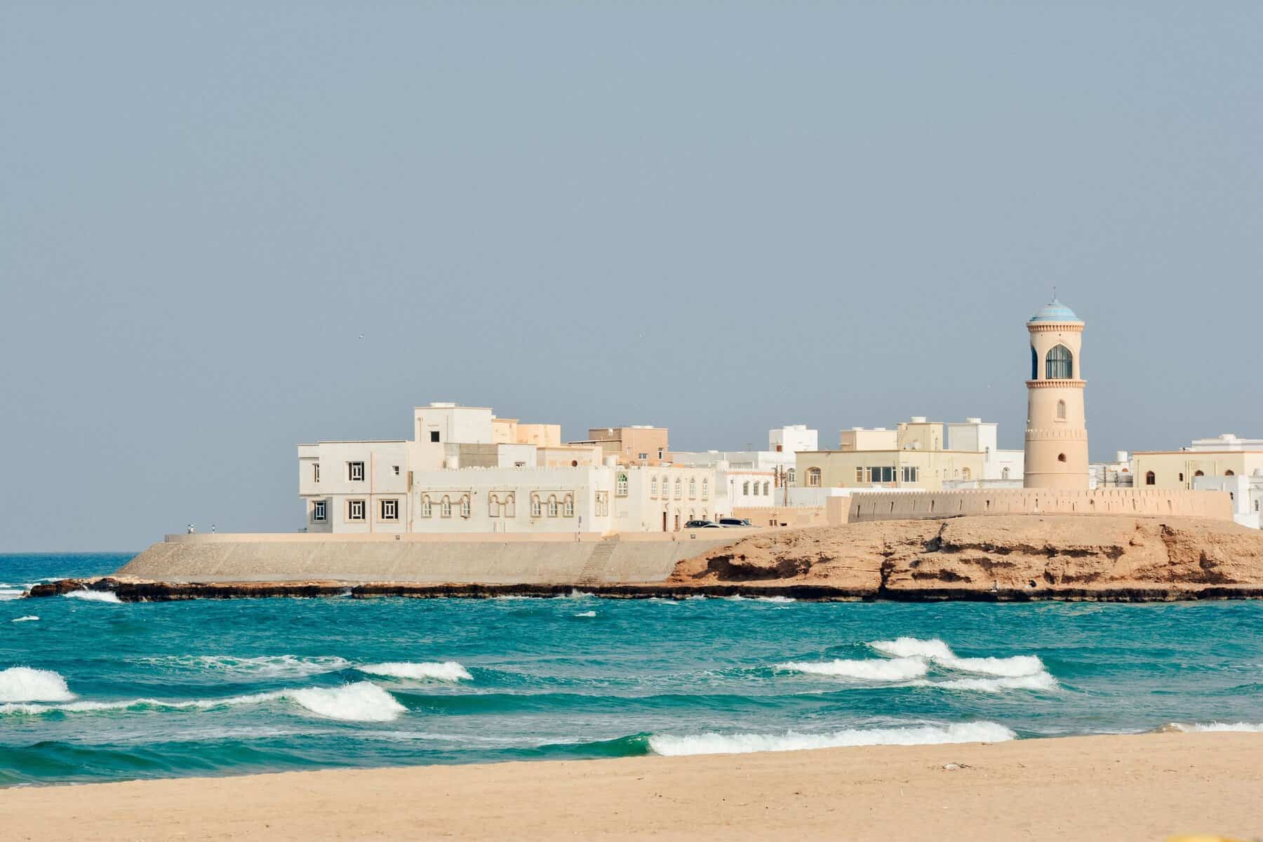 The lighthouse and old town of Sur, Oman