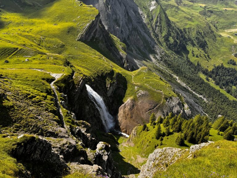 A waterfall in the hills near Adelboden