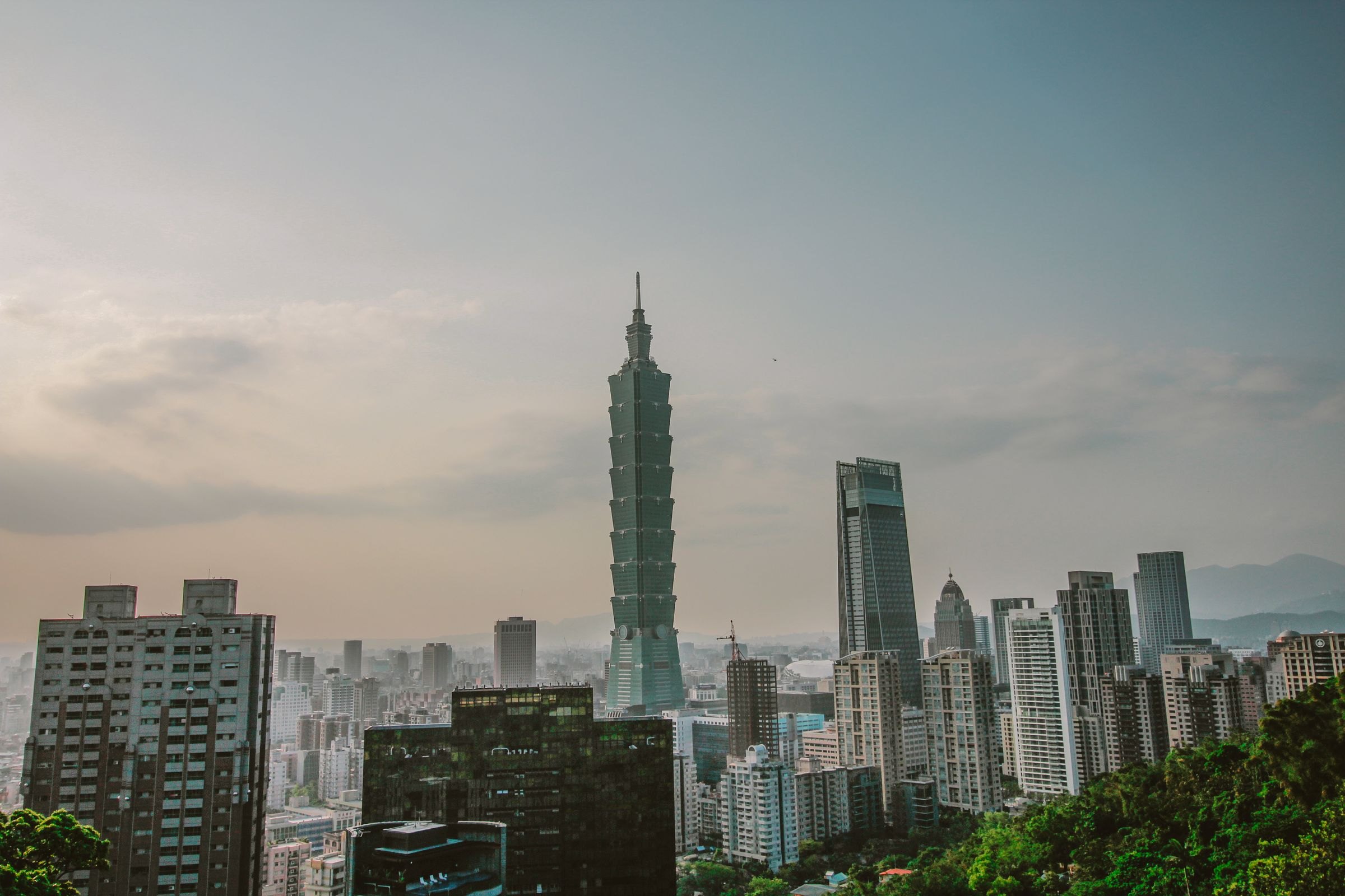 Taipei's skyline and Taipei 101