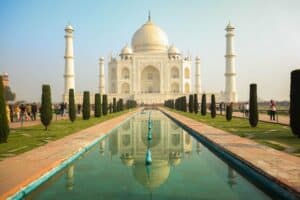 The Taj Mahal and its reflection