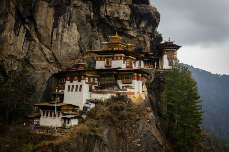 The Tiger's Nest Monastery on its cliff above Paro