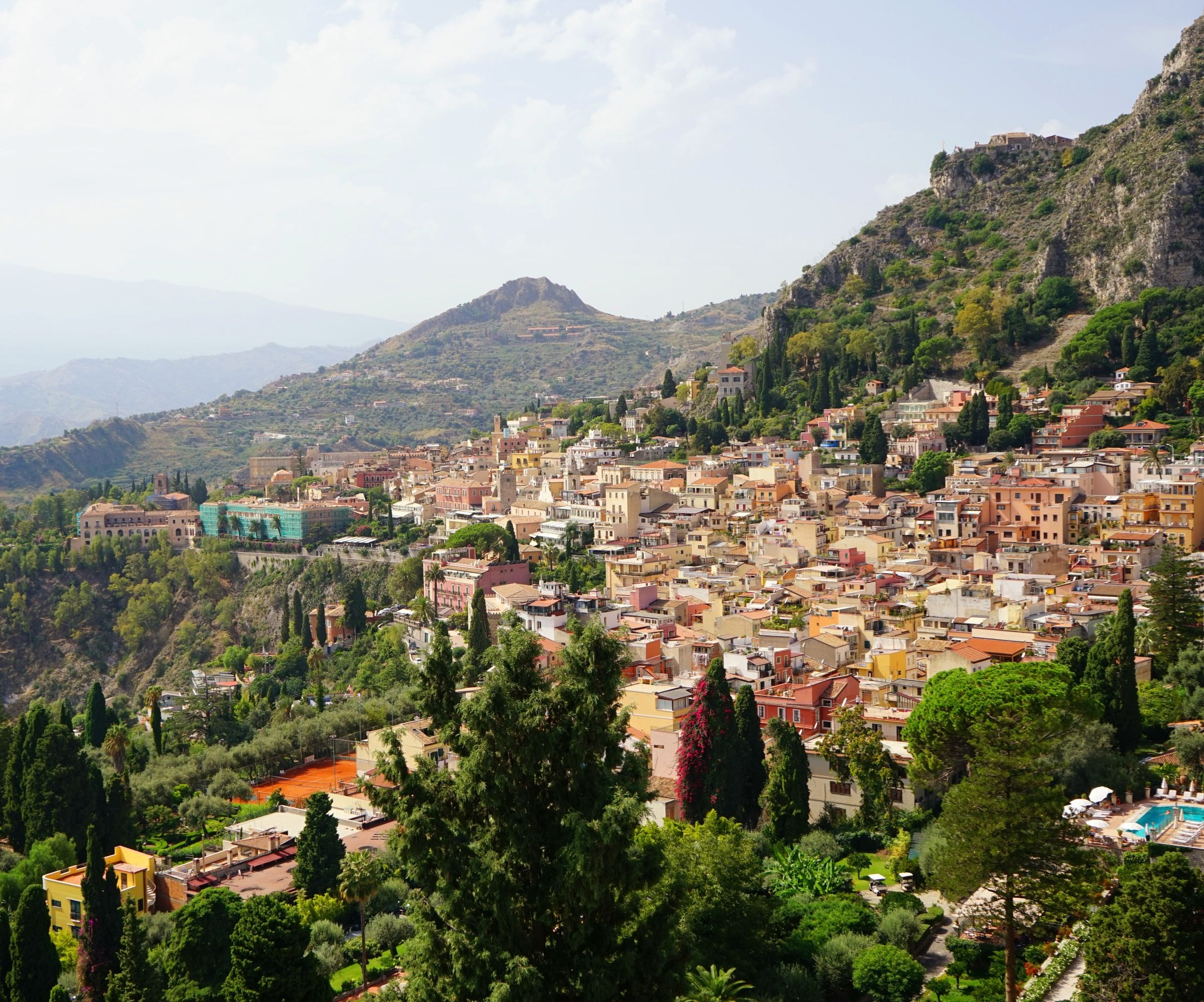 Taormina on its hillside