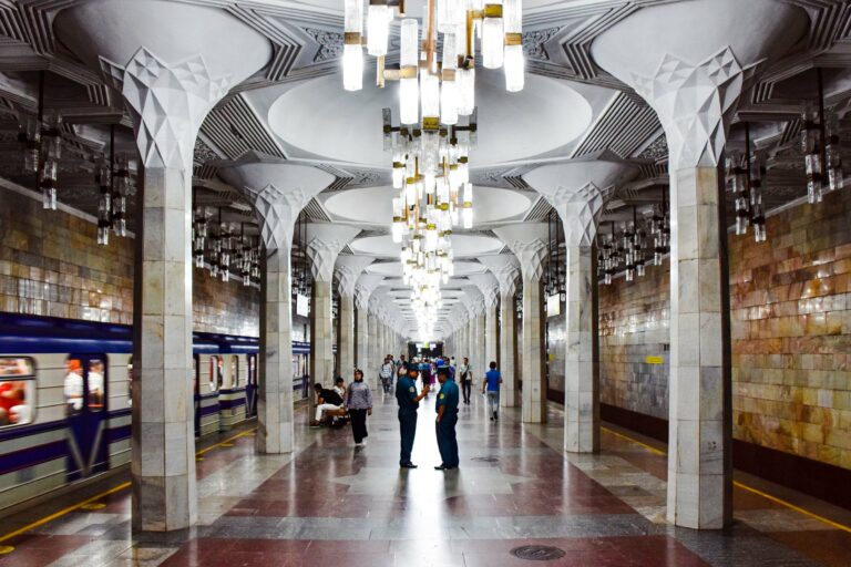 A metro station in Tashkent