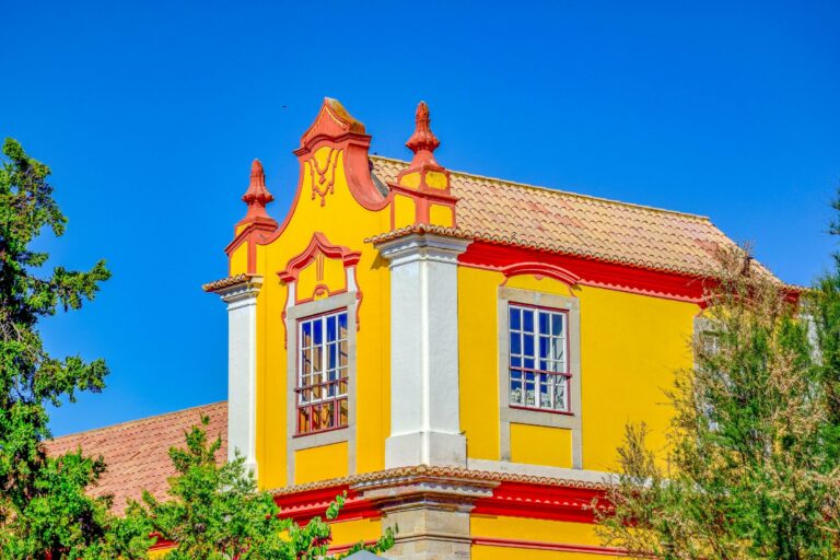 A colourful historic building in Tavira
