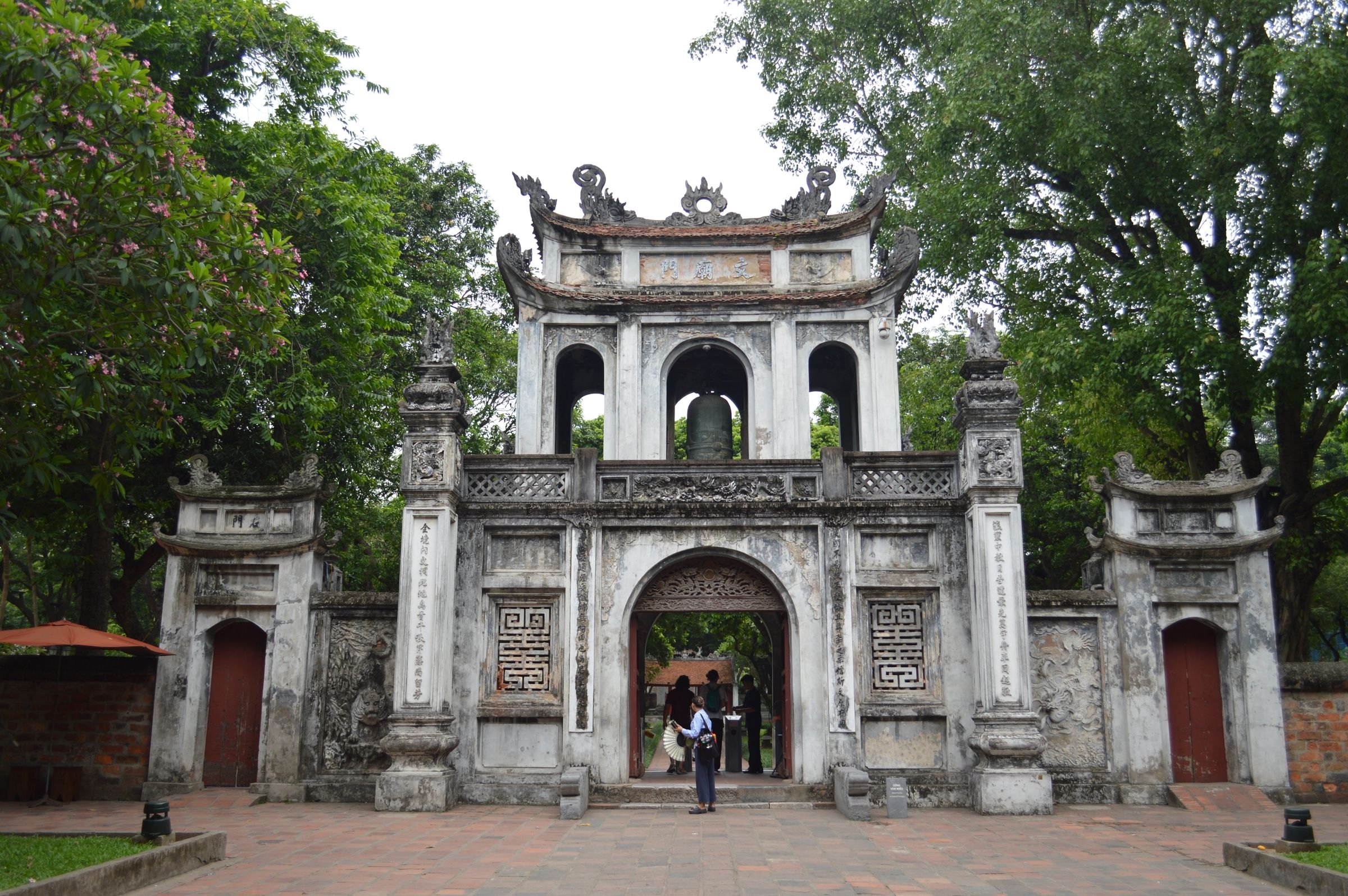 The entrance gate of the Temple of Literature in Hanoi