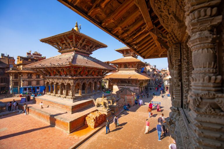 Temples in Patan Durbar Square, Kathmandu Valley