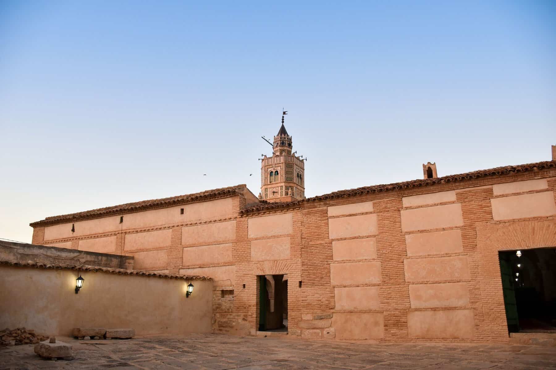 The minaret and mosque walls of Testour, Tunisia