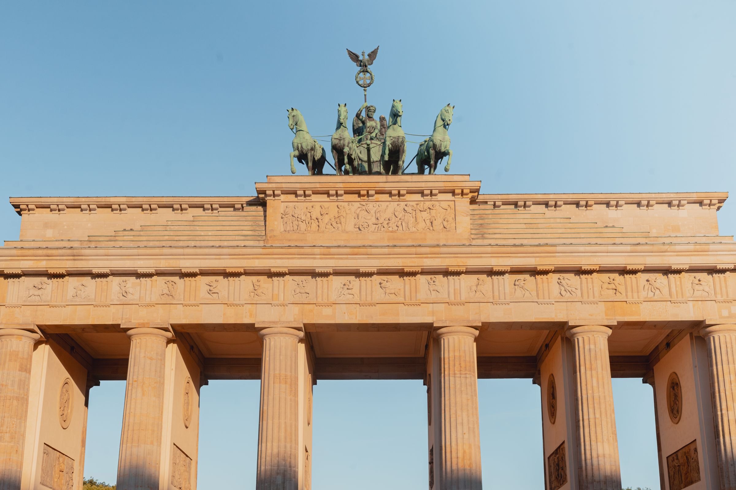 The Brandenburg Gate at sunset