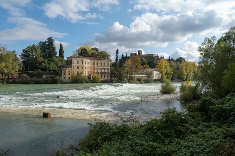 The Brenta River flowing past Bassano del Grappa