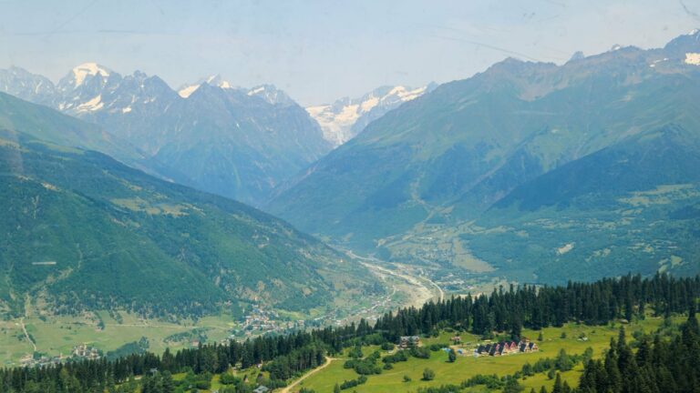 The Caucasus mountains around Mestia