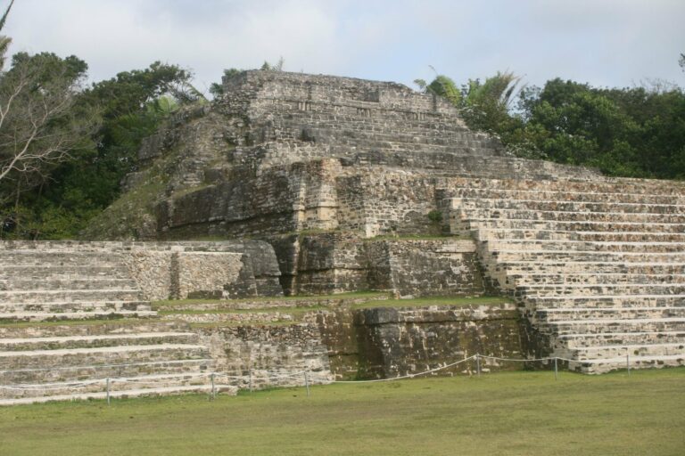 The Maya temple at Lamanai, Belize