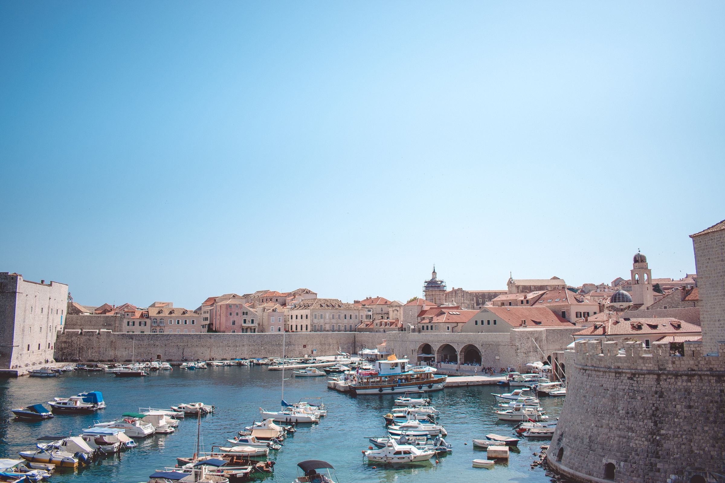 The old harbour in Dubrovnik