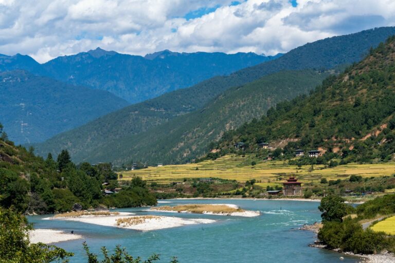 The Punakha valley and its river